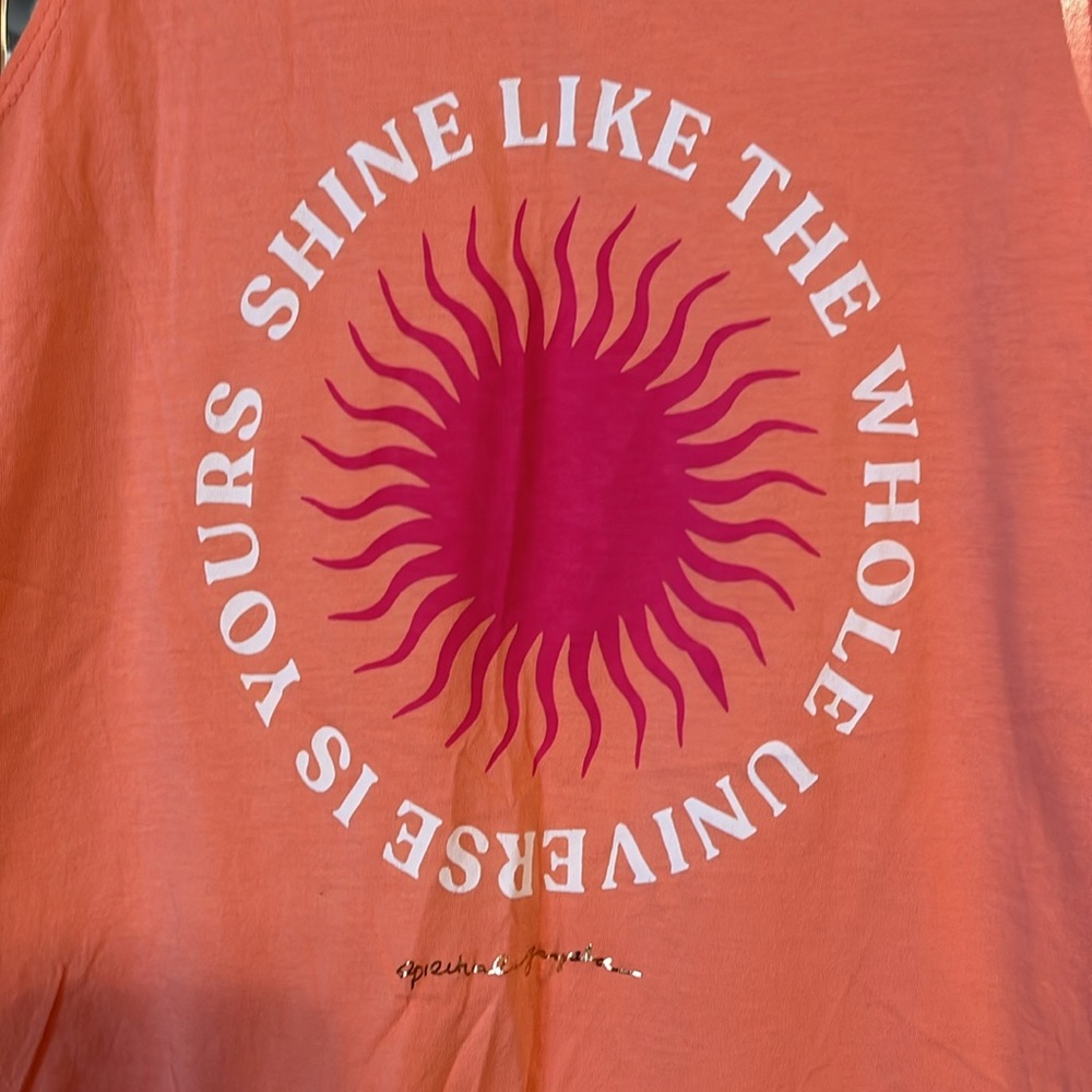 Spiritual Gangster “shine like the whole universe is yours” light muscle tee. - Picture 2 of 6